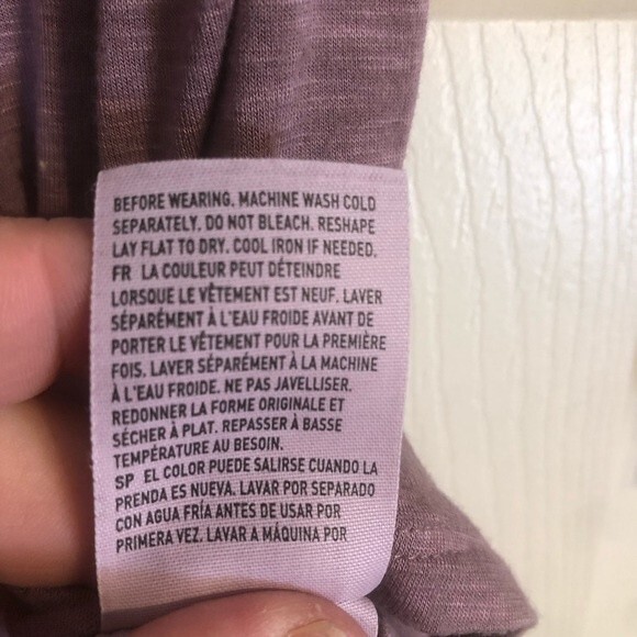 AMERICAN EAGLE Mauve Rose Pink Medium Off Shoulder Ruffle Flowy 3/4 Sleeves - Picture 5 of 6